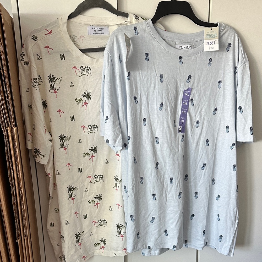 Primark Light Blue Pineapple T-Shirt Set